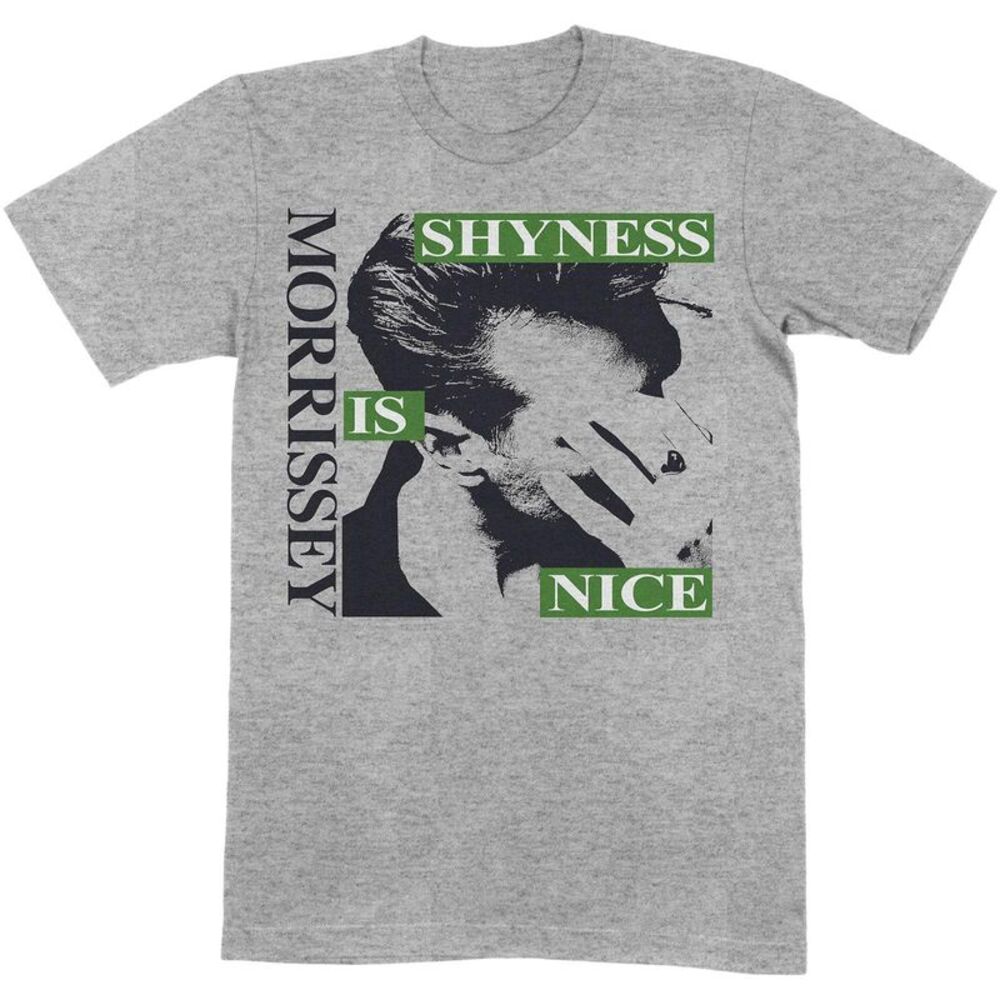 Morrissey Unisex Adult Shyness Is Nice Cotton T-Shirt / Gray